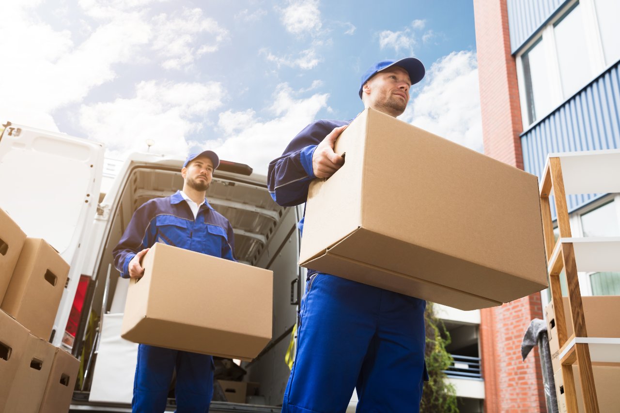 Movers carrying boxes.