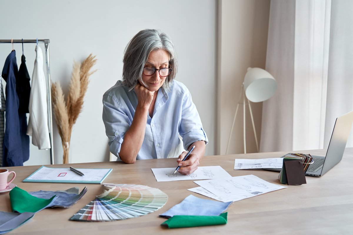 Retiree working at part-time job.