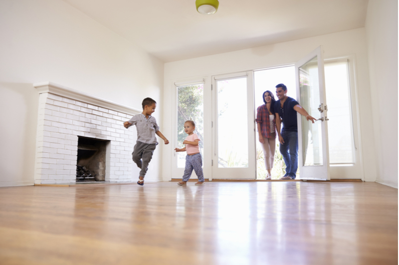 Family indoors. 